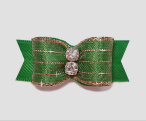 #2171 - 5/8" Dog Bow - Razzle Dazzle, Hunter Green #2171 - 5/8" Dog Bow - Razzle Dazzle, Hunter Green