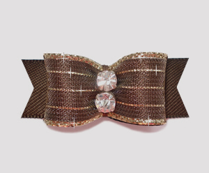 #2172 - 5/8" Dog Bow - Razzle Dazzle, Chocolate Brown #2172 - 5/8" Dog Bow - Razzle Dazzle, Chocolate Brown