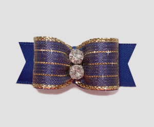 #2173 - 5/8" Dog Bow - Razzle Dazzle, Royal Blue #2173 - 5/8" Dog Bow - Razzle Dazzle, Royal Blue