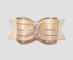 #2175 - 5/8" Dog Bow - Razzle Dazzle, Rich Cream #2175 - 5/8" Dog Bow - Razzle Dazzle, Rich Cream