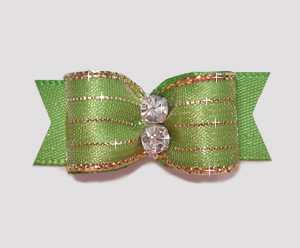 #2180 - 5/8" Dog Bow - Razzle Dazzle, Apple Green #2180 - 5/8" Dog Bow - Razzle Dazzle, Apple Green