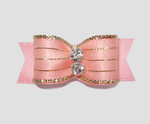 #2181 - 5/8" Dog Bow - Razzle Dazzle, Powder Pink #2181 - 5/8" Dog Bow - Razzle Dazzle, Powder Pink