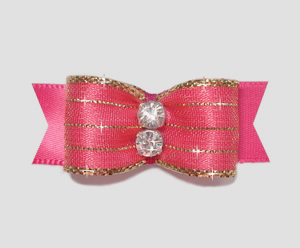 #2182 - 5/8" Dog Bow - Razzle Dazzle, Flamingo Pink #2182 - 5/8" Dog Bow - Razzle Dazzle, Flamingo Pink