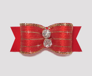 #2185 - 5/8" Dog Bow - Razzle Dazzle, Candy Apple Red #2185 - 5/8" Dog Bow - Razzle Dazzle, Candy Apple Red