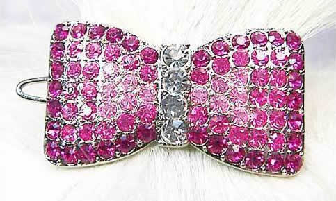 #100-14 - Swarovski Ribbon Bow, Pink #100-14 - Swarovski Ribbon Bow, Pink